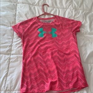 Pink under armor t-shirt